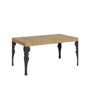 Tavolo allungabile 80x160/244 cm Paxor quercia natura telaio Antracite