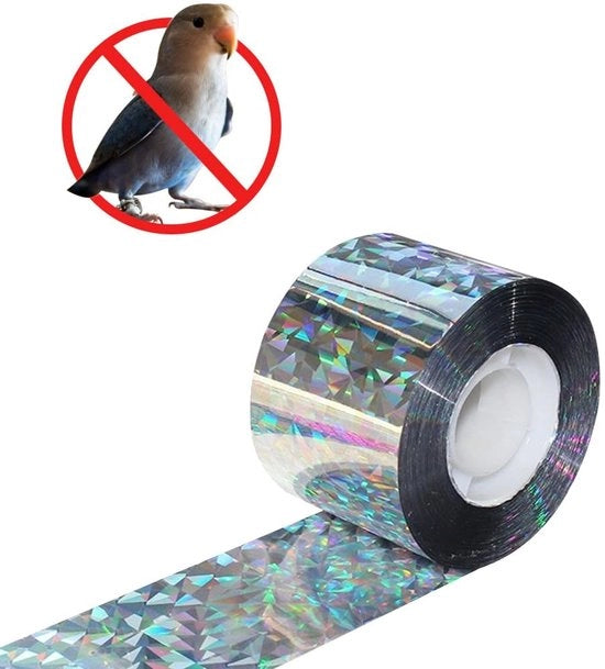 Bande di allarme per uccelli 80 m x 4,8 cm - Allarme per uccelli - Deterrente per uccelli - Esterno - Protezione per case e giardini - Materiale PET duraturo - Deterrente per uccelli