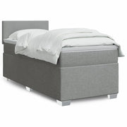 Giroletto a Molle con Materasso Grigio Chiaro100x200 cm Tessuto 3285792