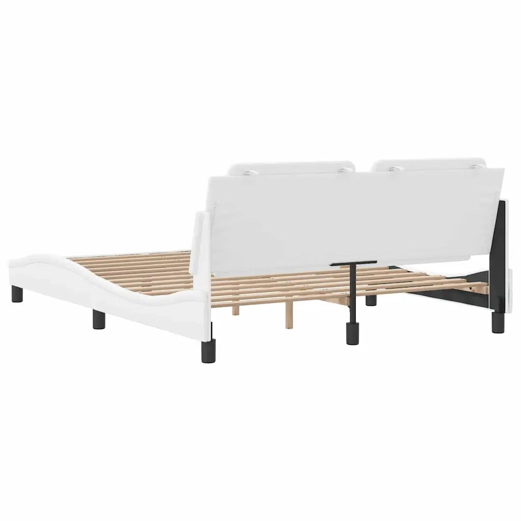 Giroletto senza Materasso Zadar Bianco 160x200 cm in Similpelle 3208192