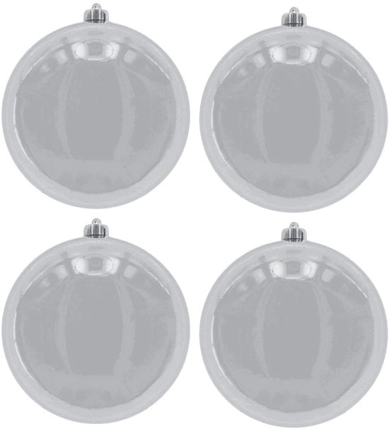 Decorazioni per esterno per Natale XXL - resistente al freddo - resistente alle intemperie - lucido - Ø 12 cm, 4 pezzi - decorazione per Natale