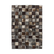 Tappeto Eclipse 400 in vera pelle grigio scuro