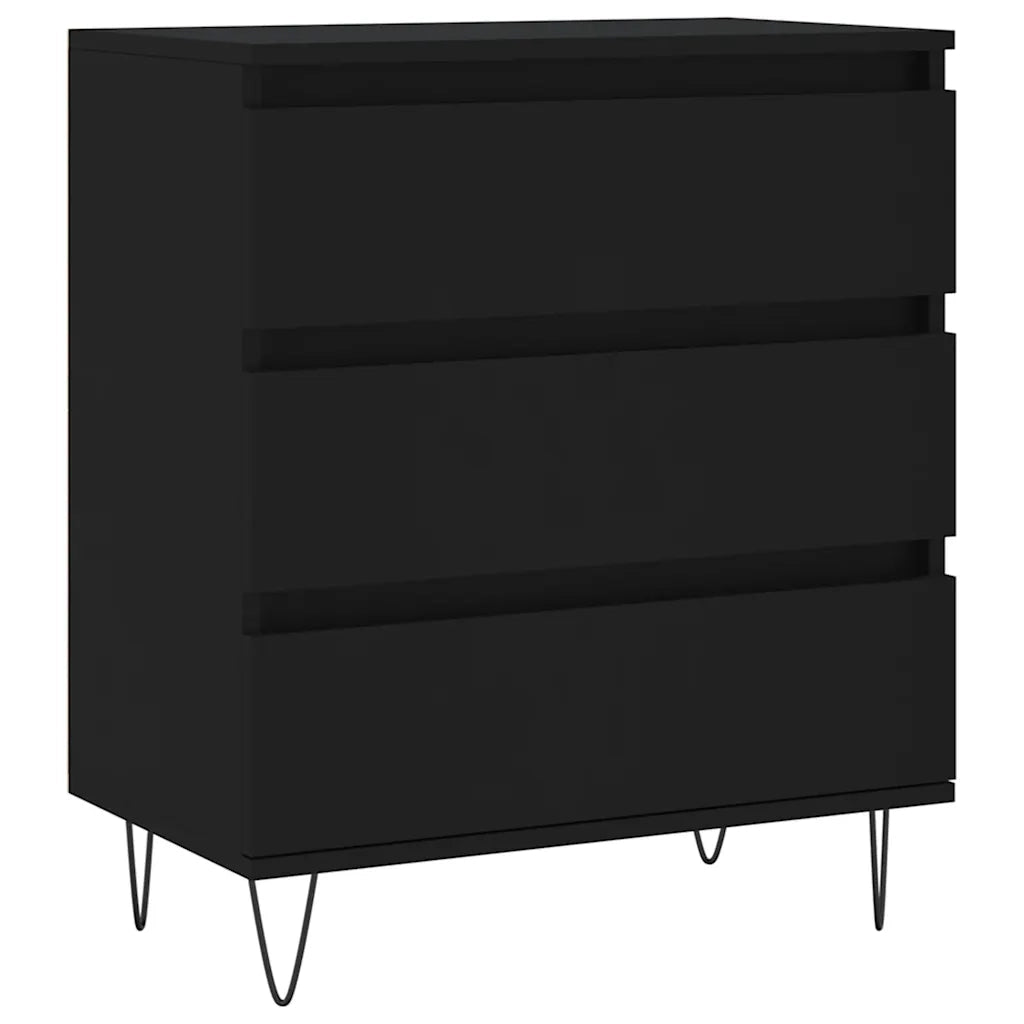Credenza | Madia | Buffet da pranzo | Armadio da pranzo Nero 60x35x70 cm in Legno Multistrato