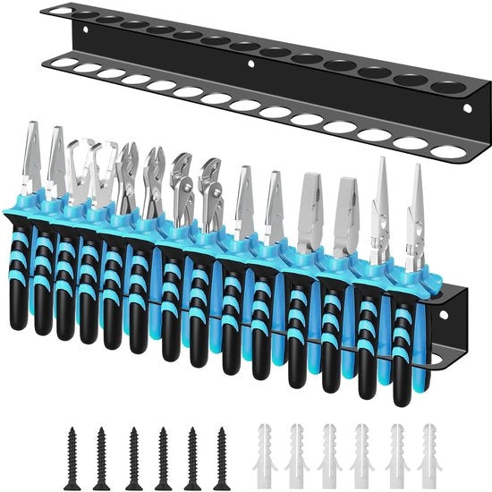 Set di Ongiamenti per Parete, 2 pezzi Ongiamento per Strumenti per Parete, Montaggio Rapido, Risparmio di Spazio Organizzatore Perfetto per la Garage, per Ongiamenti, Chiavi inglese e Martello - 40cm