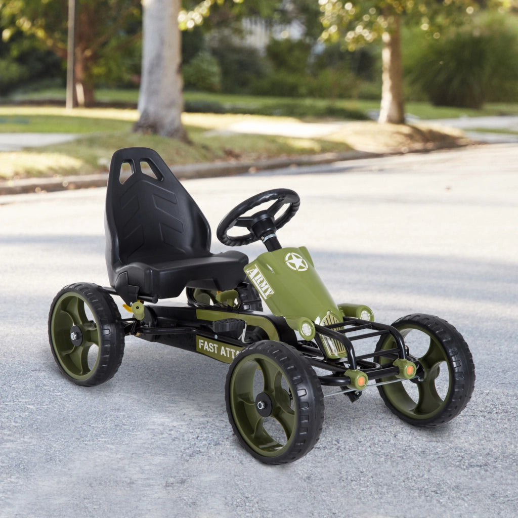 Go Kart Pedali per Bambini ¨C Minimal ¨C Verde Nero