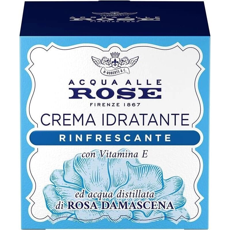 ACQUA ALLE ROSE CREMA VISO IDRATANTE RINFRESCANTE CON ACQUA DISTILLATA 50 ML ROSA DAMASCENA E VITAMINA E