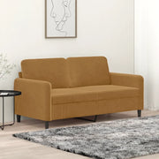 Divano a 2 Posti Marrone 140 cm in Velluto 359449