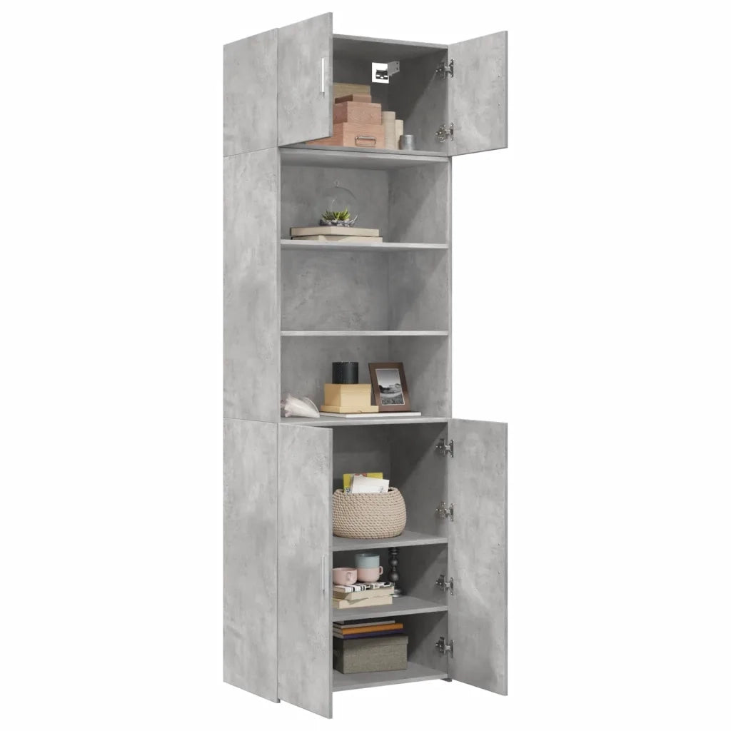 Armadietto Grigio Cemento 70x42,5x225 cm in Truciolato CFW1722737