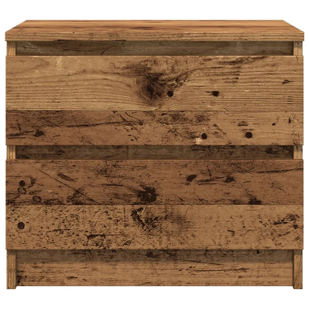 Comodini 2 pz-Set di 2 Tavolino da notte Legno Antico 50x40x43.5 cm in Legno Multistrato