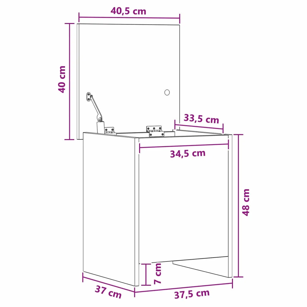 Cassa di stoccaggio Bianco 40 x 40 x 50 cm Legno ingegnerizzato 8011243