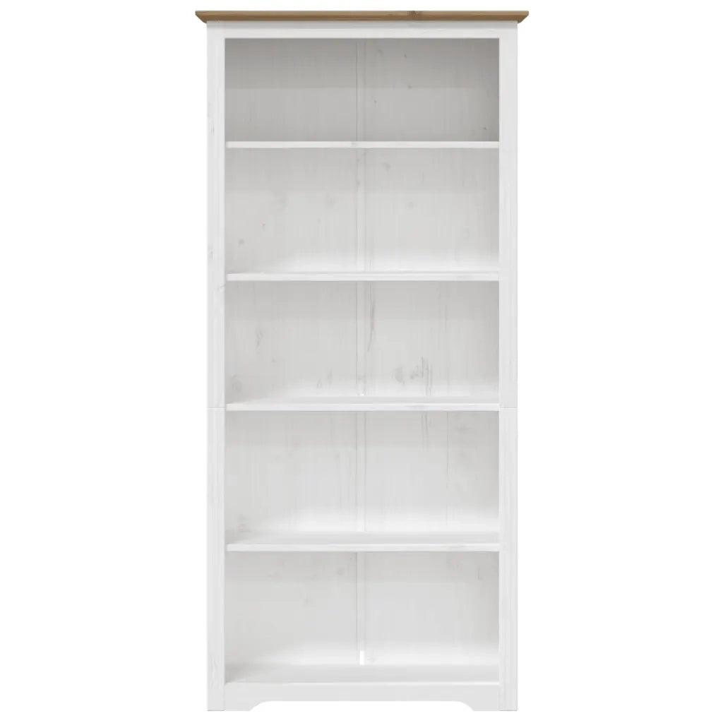 Libreria BODO 5 Ripiani 82x40x173cm Legno Massello Pino Marrone 355081
