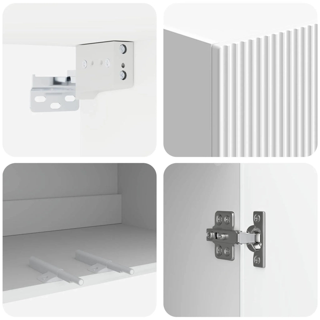 Mobiletto a muro Bianco Lucido 59 x 31 x 60 cm 898409