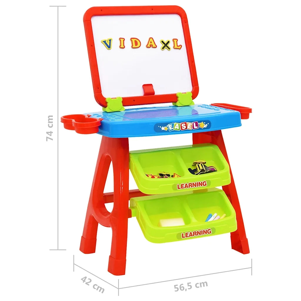 Set da Gioco 3-1 per Bambini con Cavalletto e Scrivania CFW2058703