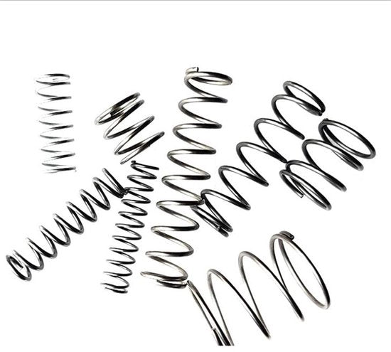 Verni di acciaio inossidabile compattati - Verni di allungamento argentati - 10 pezzi - Filo 0,6mm - Adatto per elettronica e strumenti