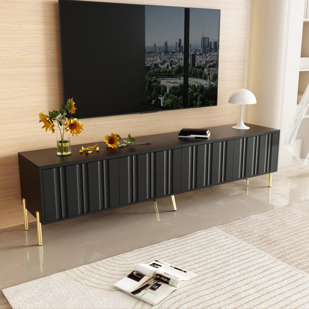 Cassettiera TV nera 190 cm