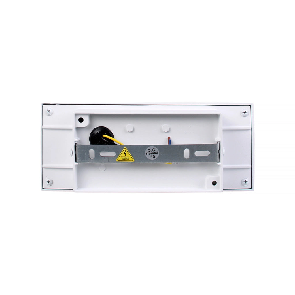LAMAPADA DA PARETE PER ESTERNO IP65 CON ATTACCO E27 - APPLIQUE IN ALLUMINIO BIANCO E VETRO IDEALE PER GIARDINI E VIALETTI
