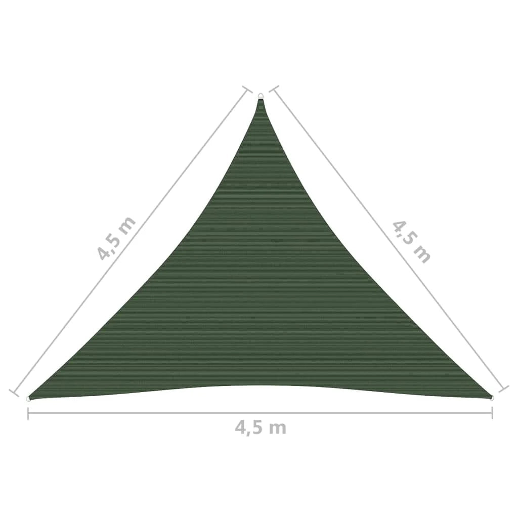 Vela ombreggiante/ombrellone 160 g/m² 4,5 x 4,5 x 4,5 m HDPE verde scuro 02_0009430
