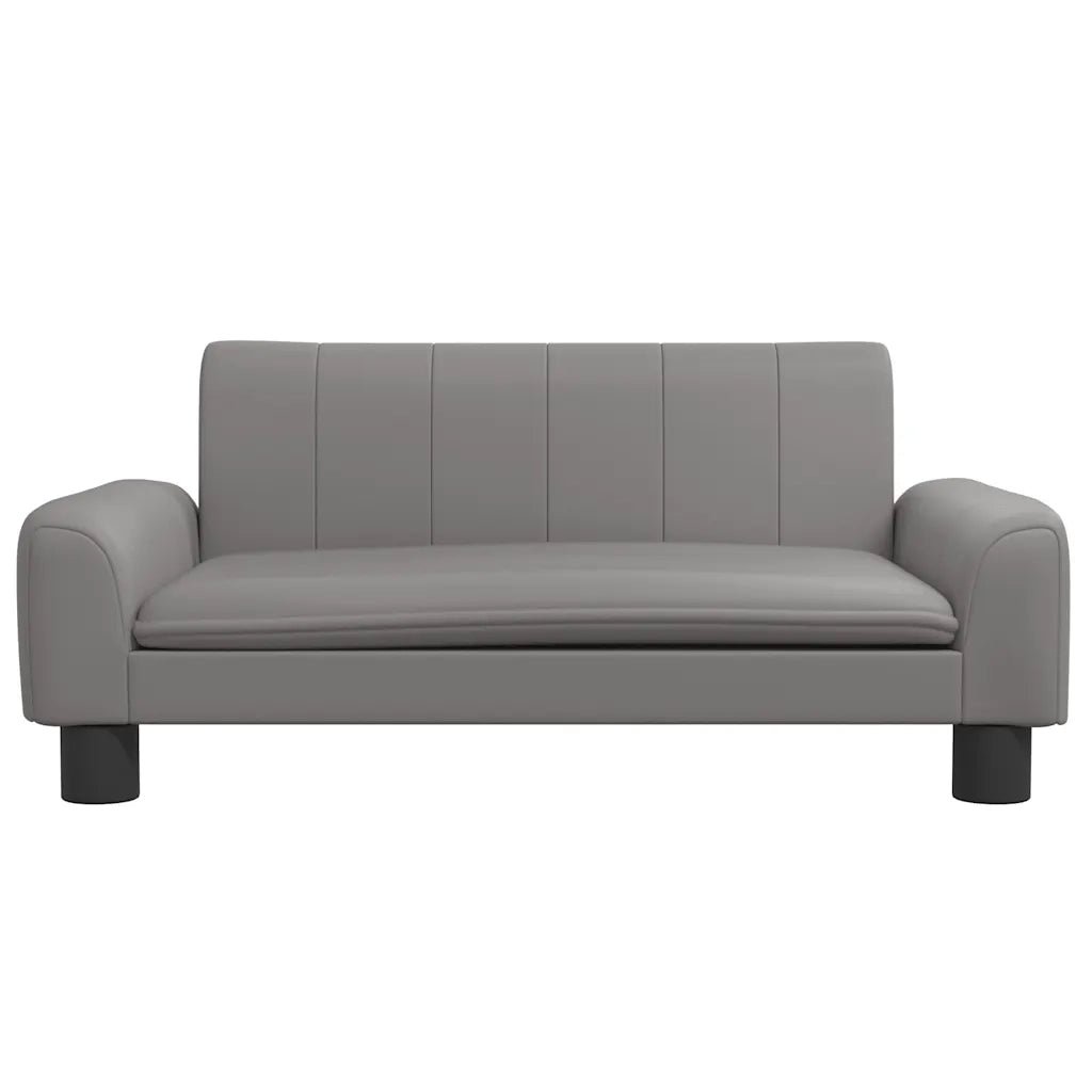 Divano per Bambini-Sofa-Divanetto Grigio 70x45x30 cm in Similpelle 588105