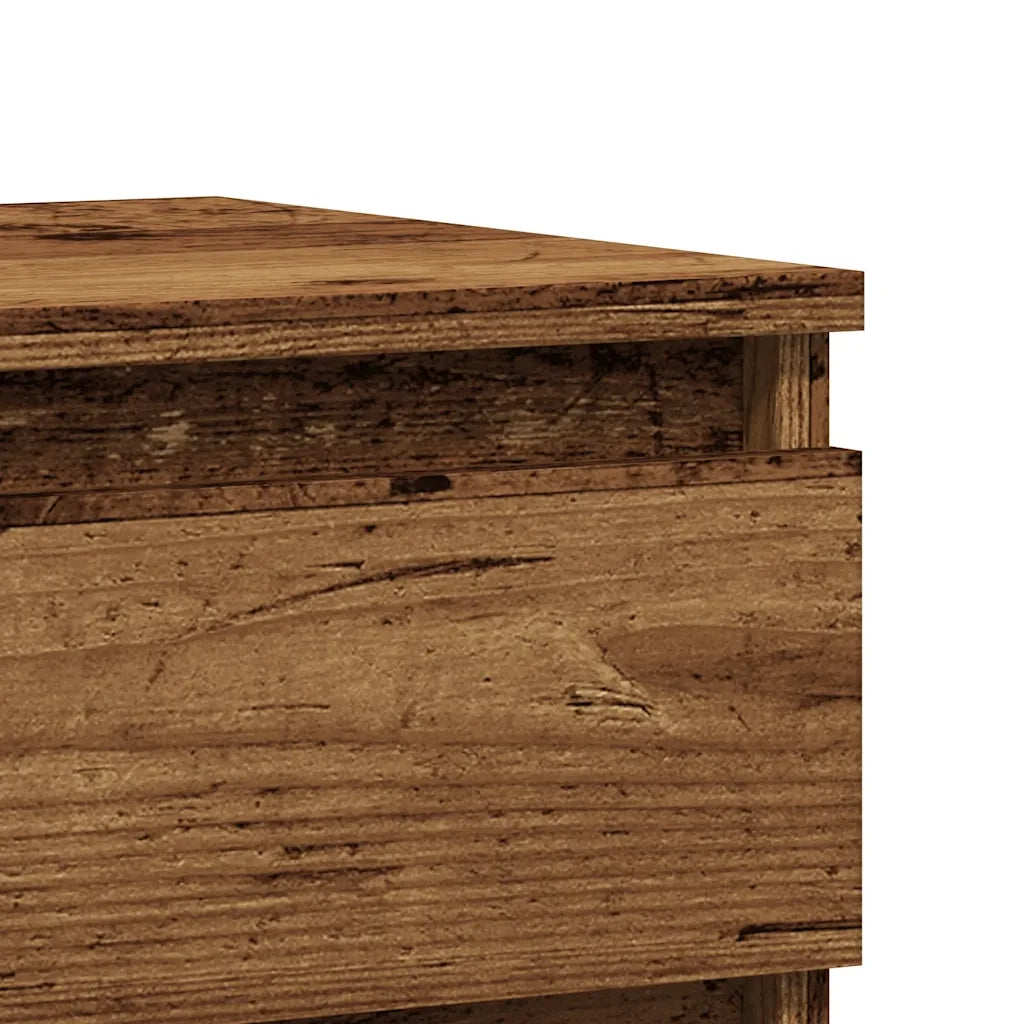 Comodino | Armadio da Notte | Mobiletto da notte Legno Antico 40x35x50 cm in Legno Multistrato