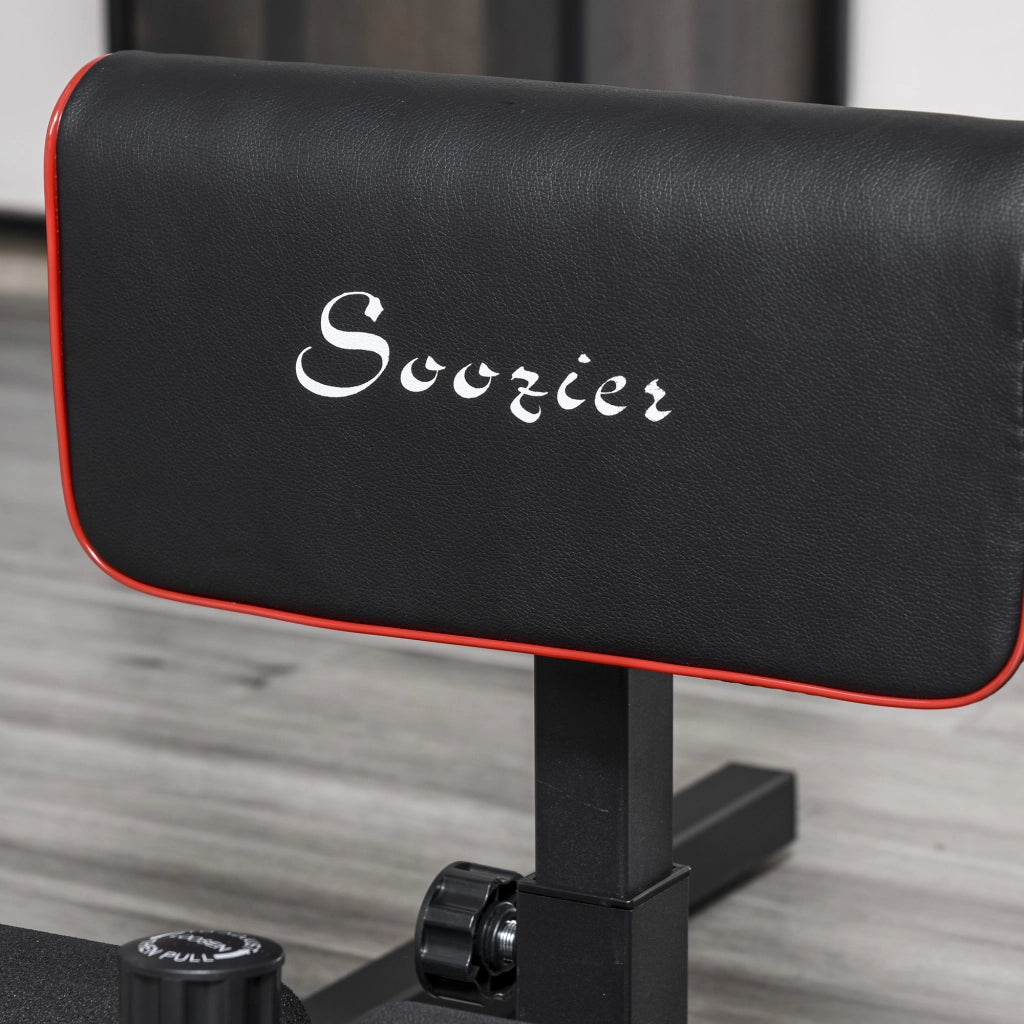 Sissy Squat Squat Trainer 3 in 1, regolabile fino a 120 kg, acciaio nero, attrezzo per allenare gambe e addominali per allenamenti efficaci.