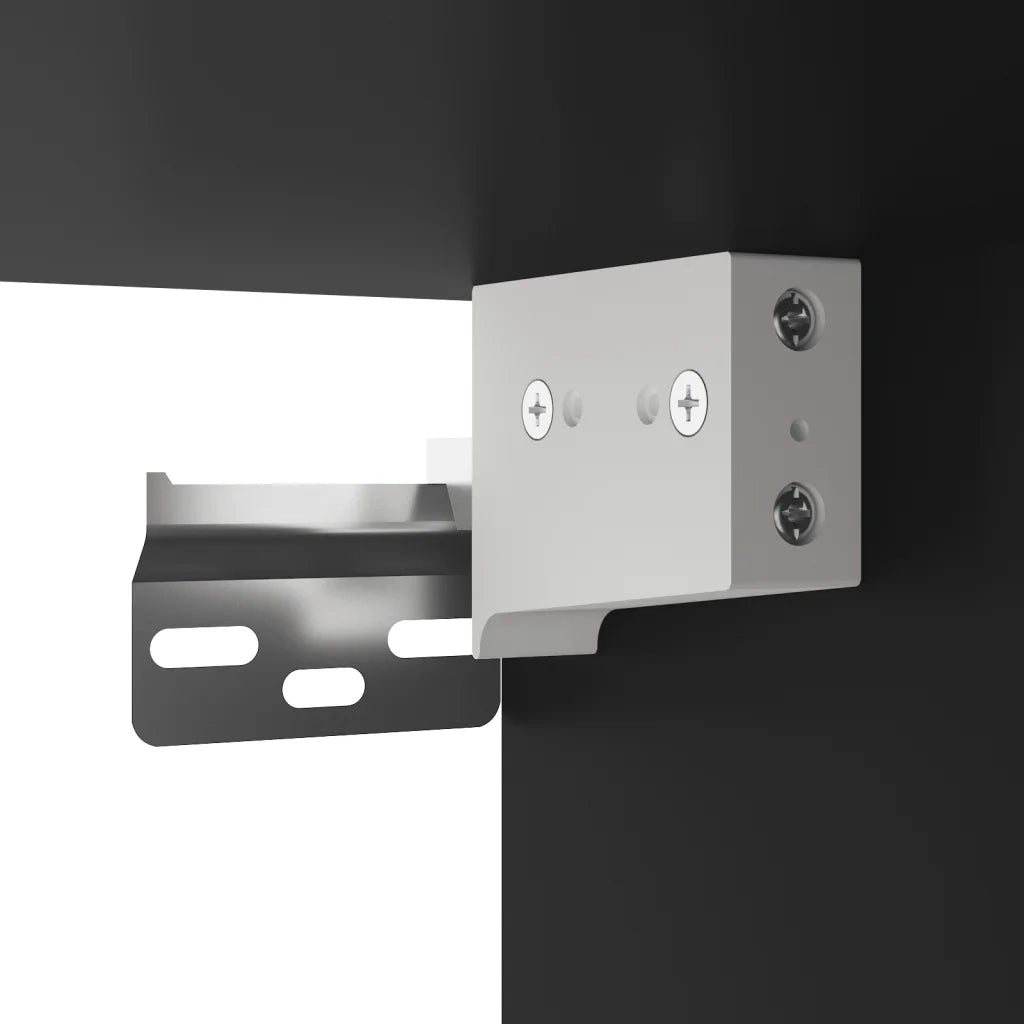 Comodino a Parete Nero 41,5x36x28 cm 816378