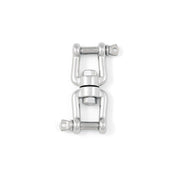 Girella a 2 forcelle Ã˜ 6 mm. in acciaio Inox A4 - AISI 316