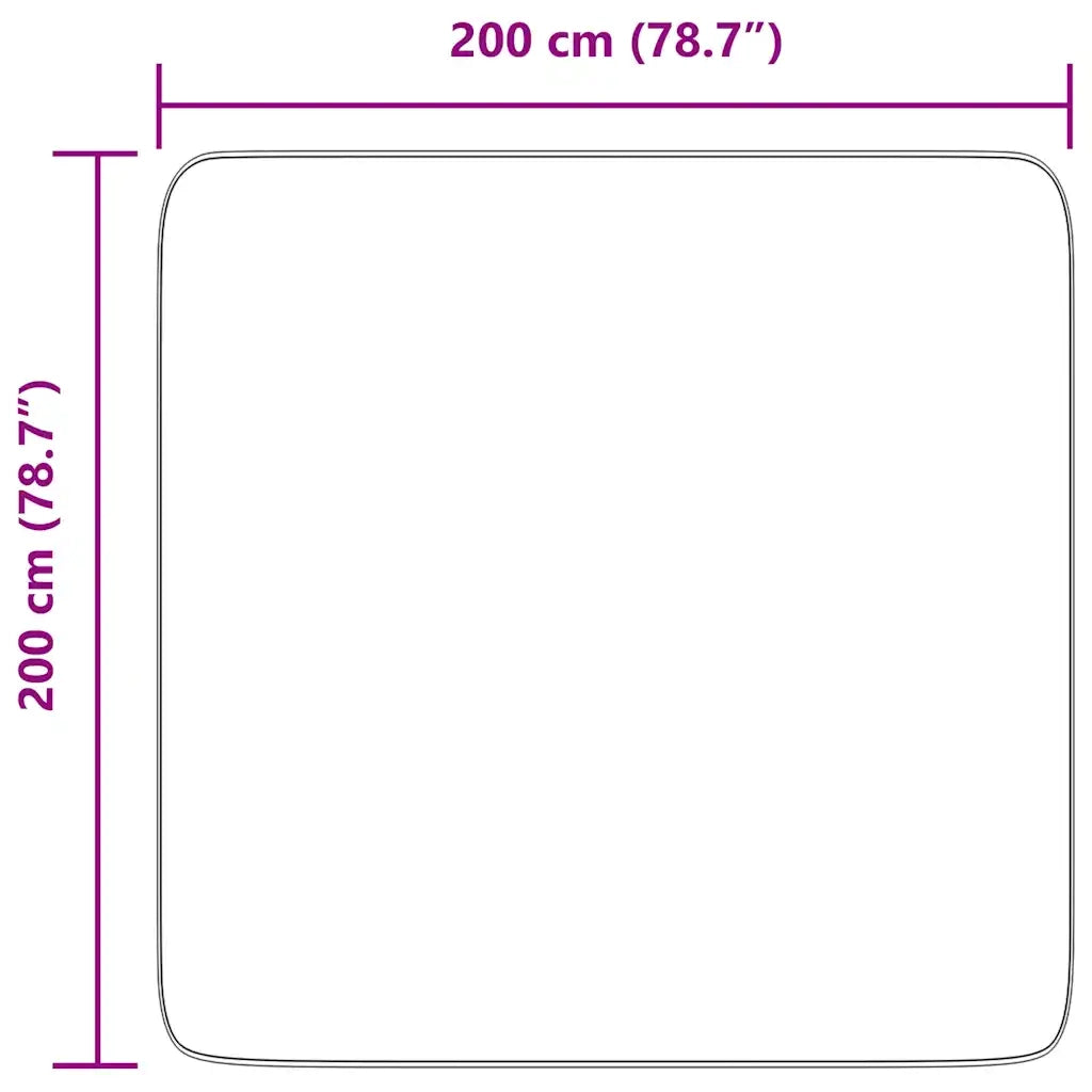 Tappeto Shaggy a Pelo Lungo NAVARRA Rosa Antico 200x200cm 4102881