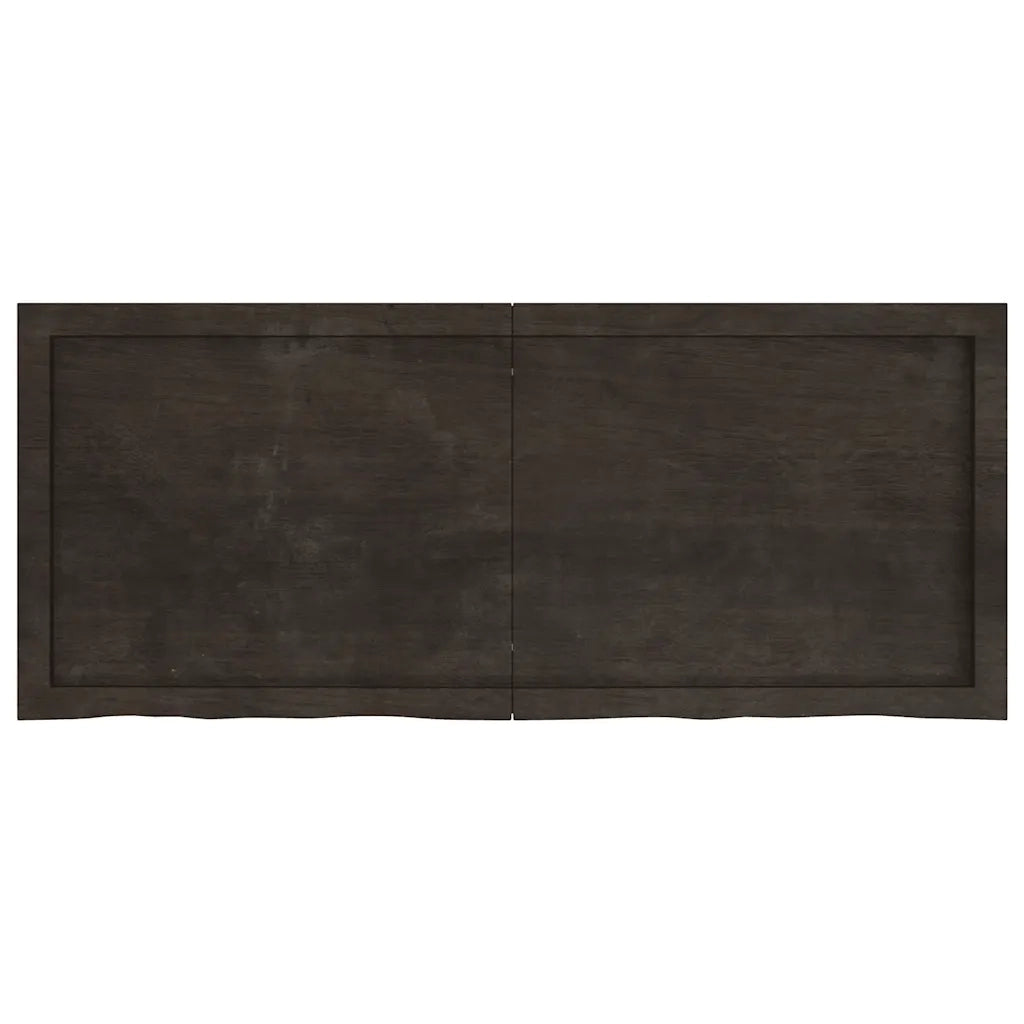 Mensola | Ripiano | Scaffale Marrone Scuro 120x50x(2-4) cm Massello Rovere Trattato