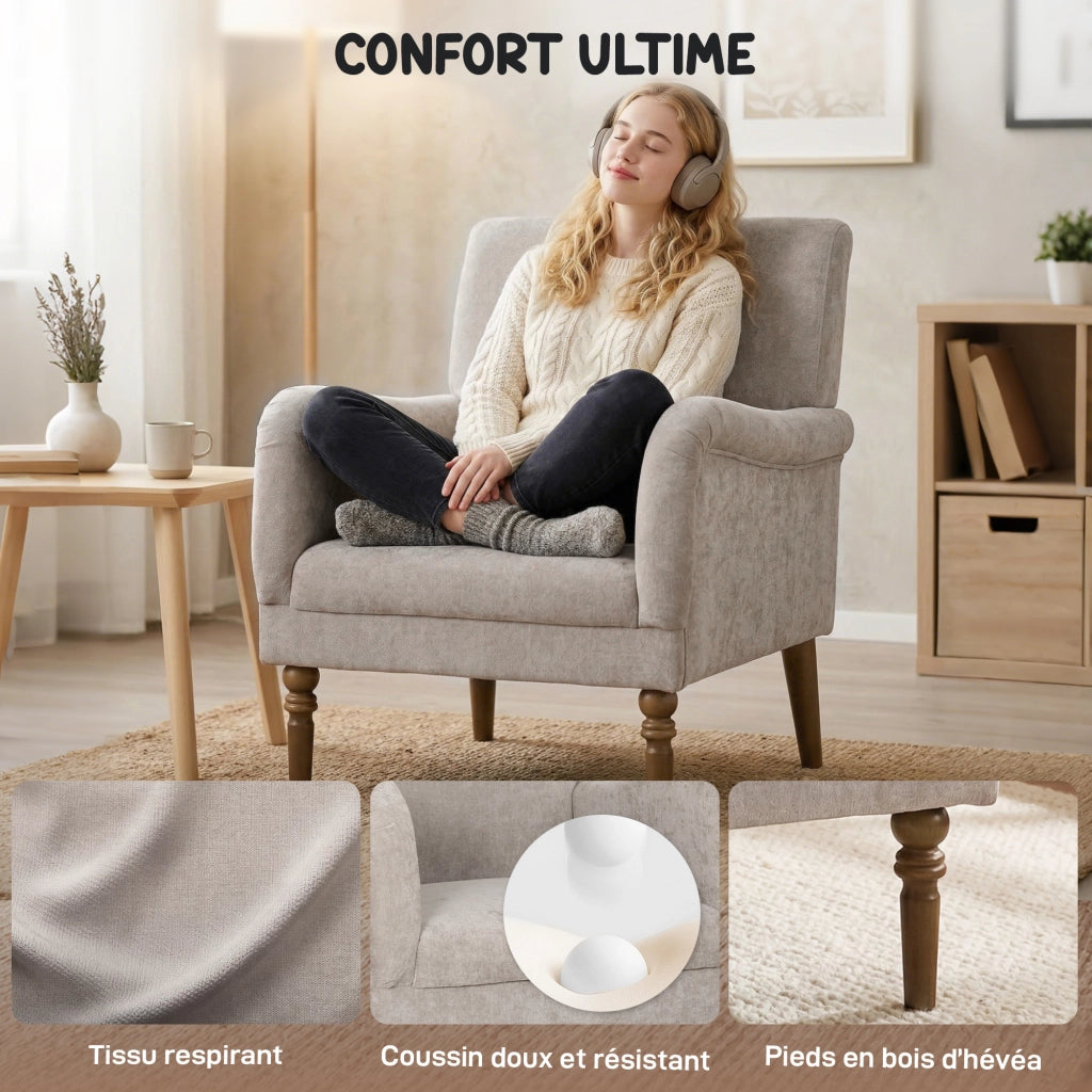 Poltrona ¨C zephmum ¨C Tessuto Grigio