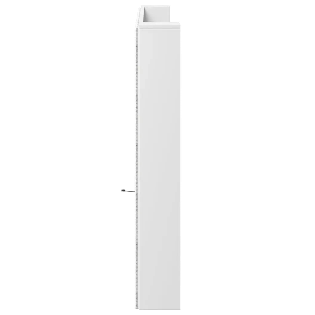 Testiera | Testata con Contenitore a LED Bianca 220x16,5x103,5 cm
