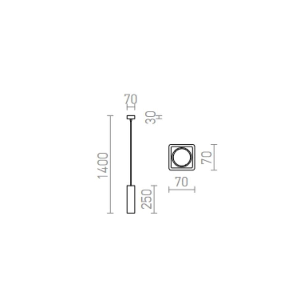 Lampadario lampada JACK RC a sospensione gesso 230V GU10 35W