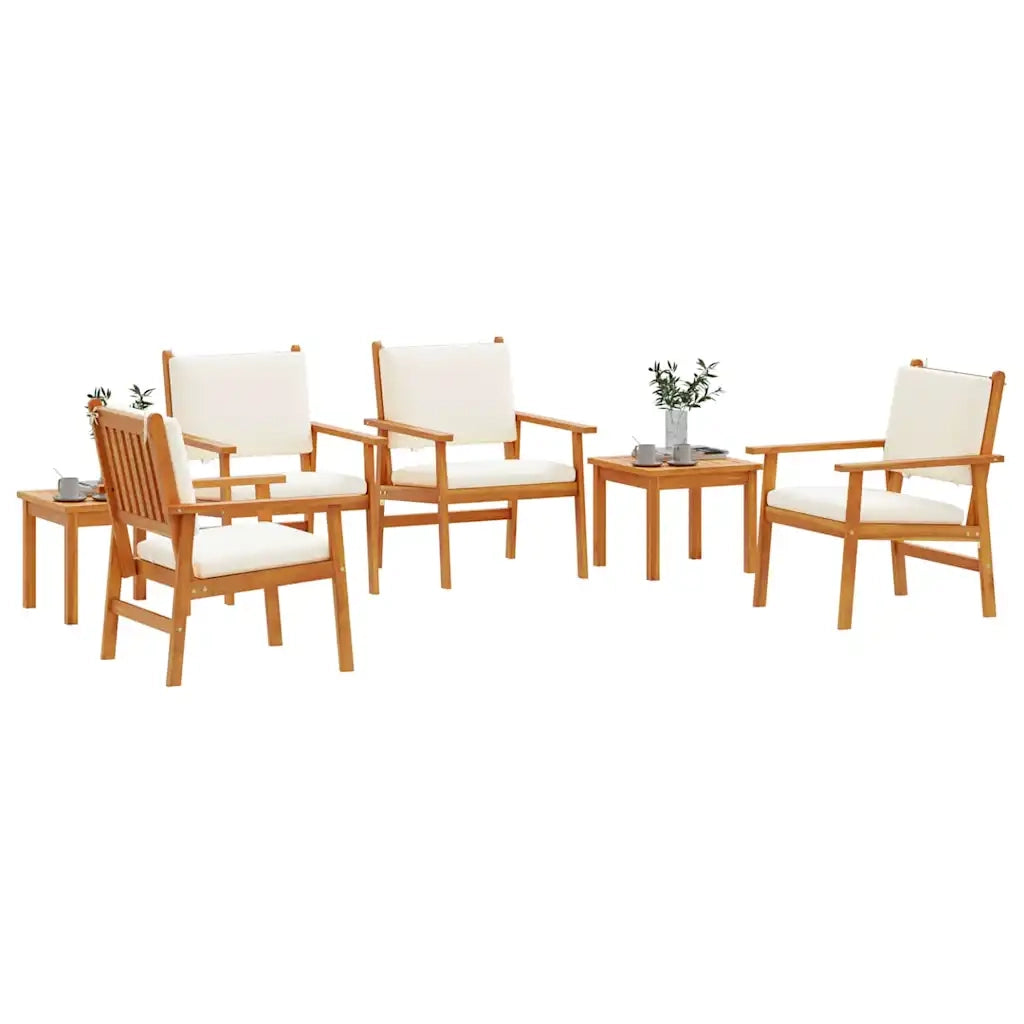Set Divano da Giardino 6 pcs Marrone Legno di Acacia Massello 3331815