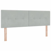 Testiera | Testata LED con strisce LED Grigio chiaro 160 cm Velluto