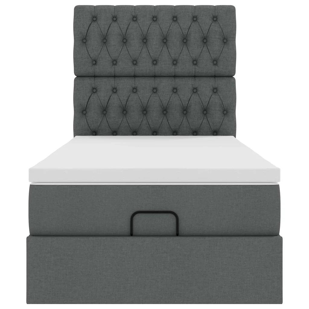 Struttura Letto Pouf con Materasso 90x190 cm in Tessuto 3313203