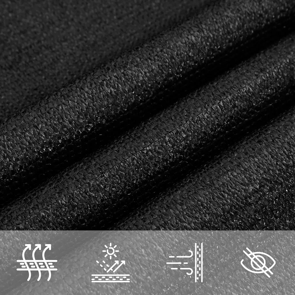 Vela Parasole 160 g/m² Trapezio Nero 4/5x4 m in HDPE 311766