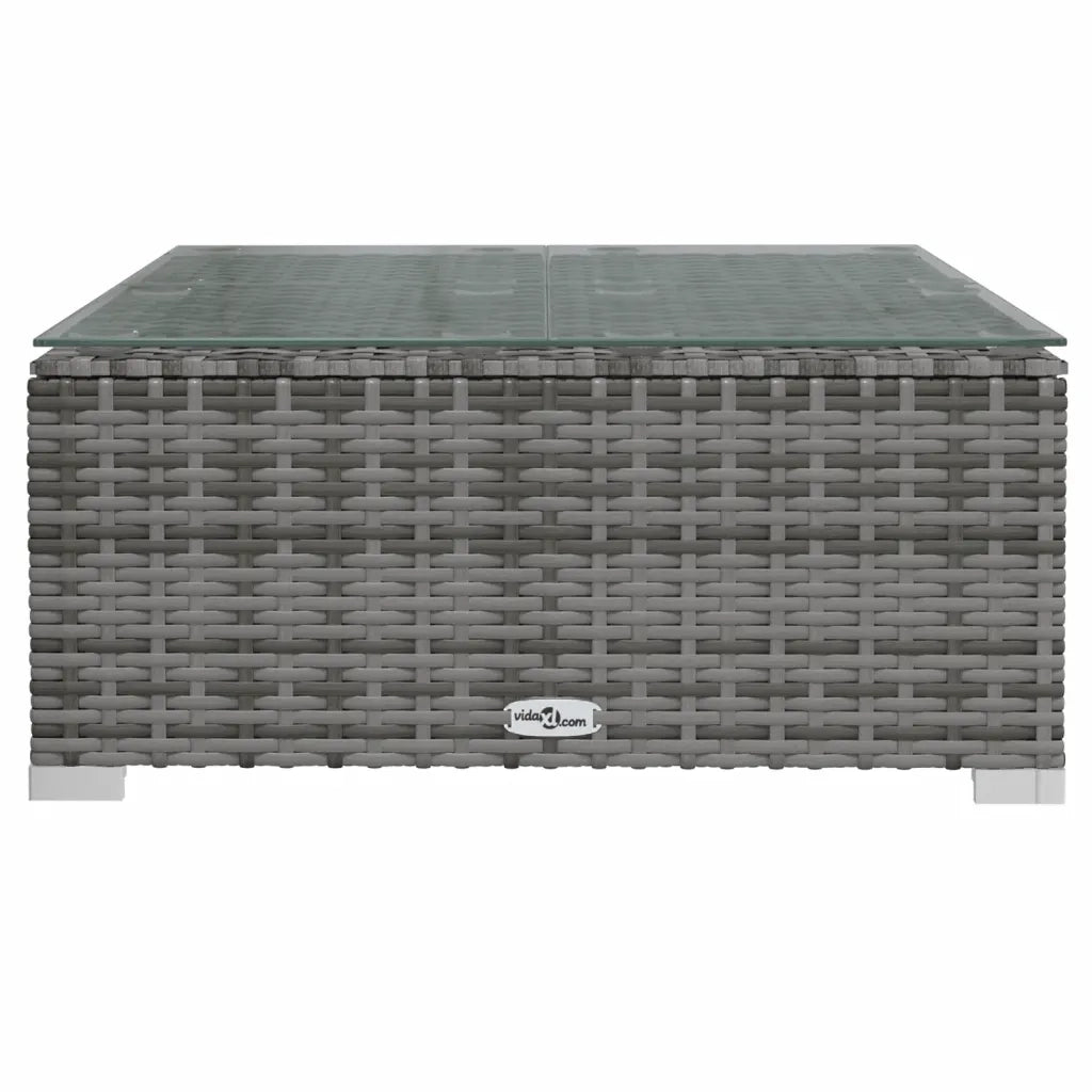 Set Divani da Giardino 3 pz con Cuscini in Polyrattan Grigio 317510