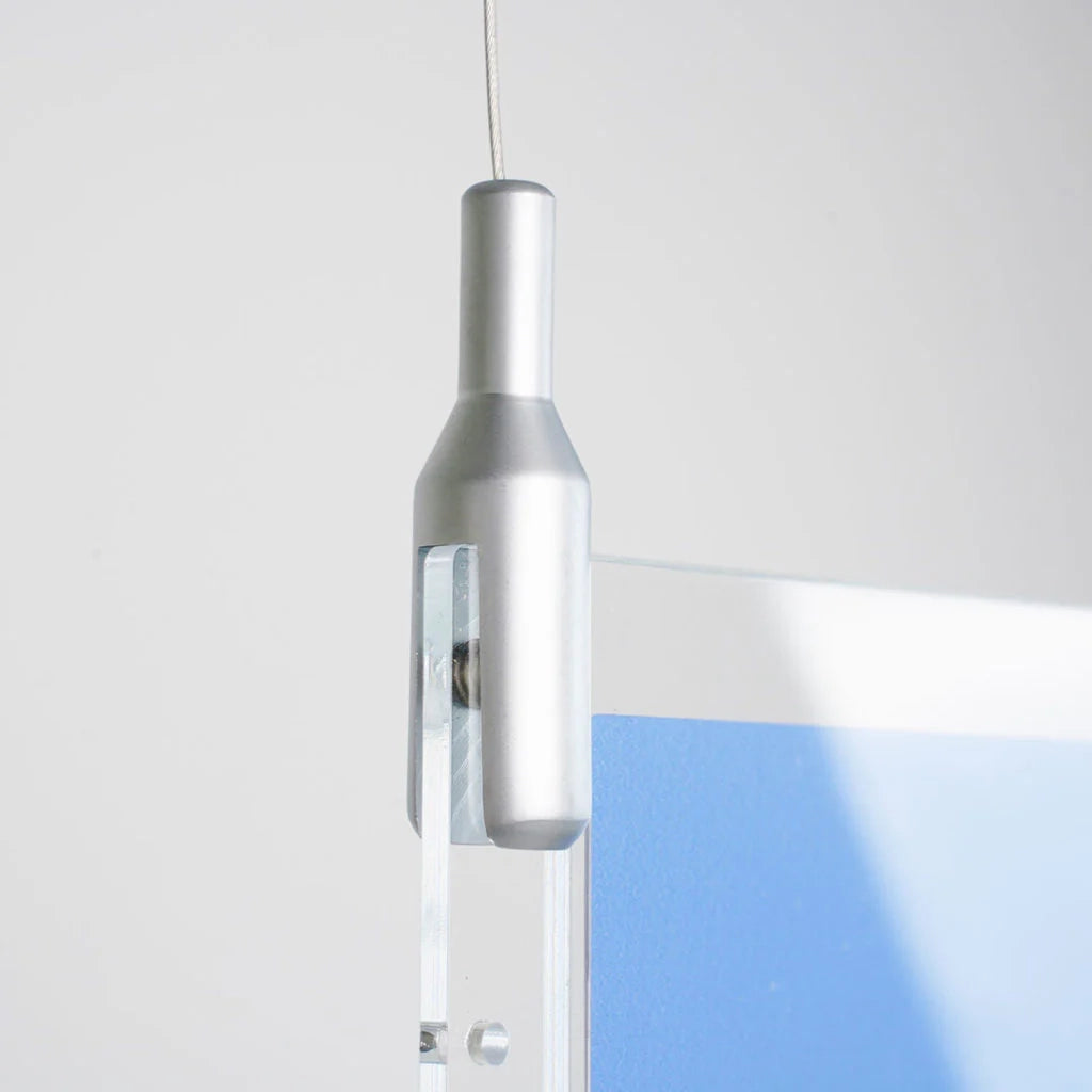 Segnale in plexiglass a soffitto varie misure accessori inclusi - 50 x 10