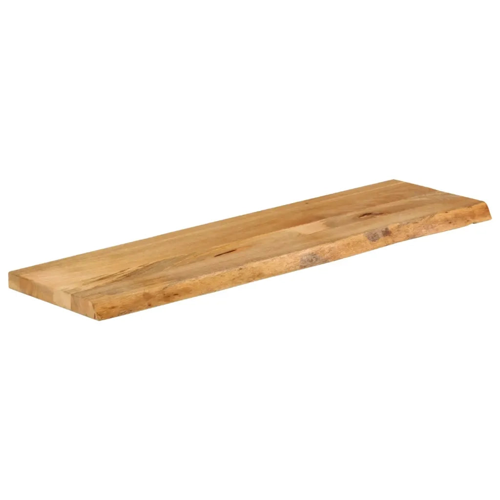 Piano Tavolo | Superficie Tavolo | Piano Scrivania Bordi Vivi 110x40x3,8cm in Legno Massello di Mango
