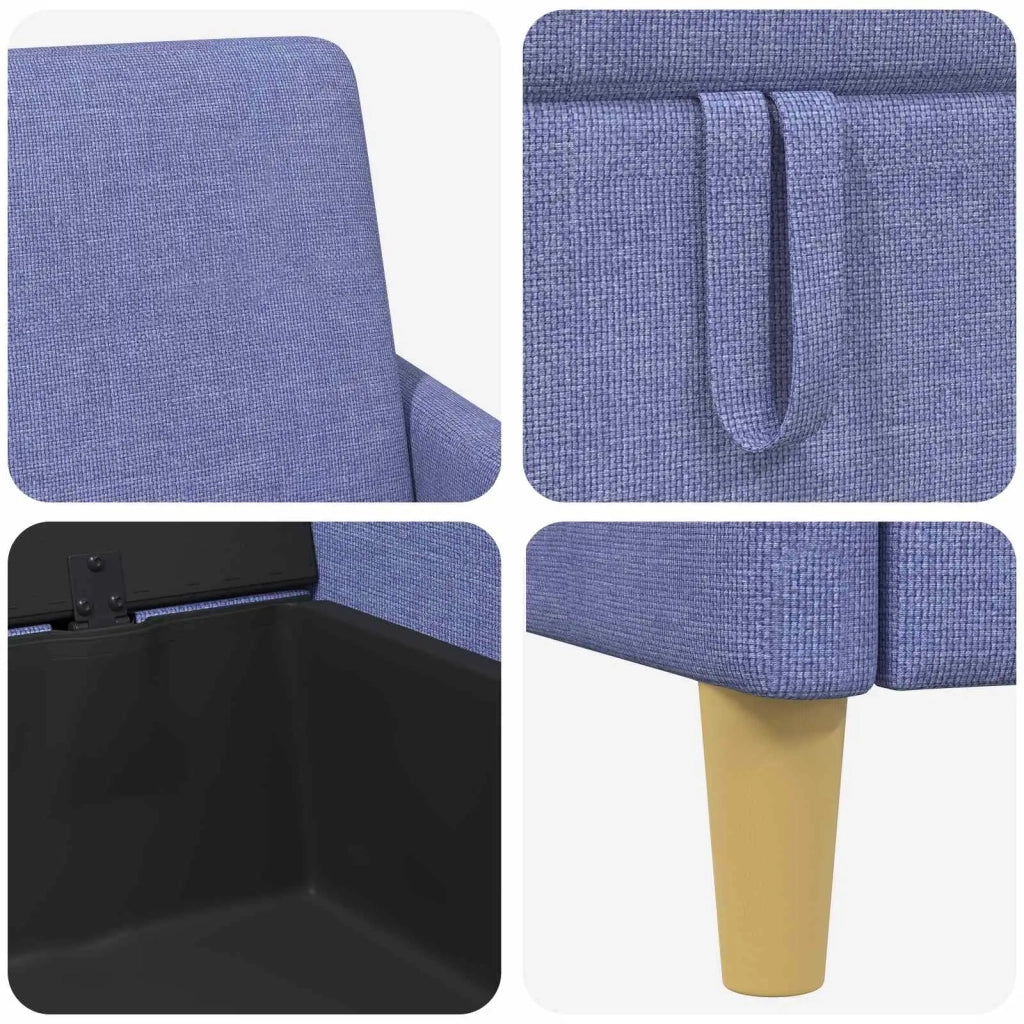 Divano con Storage Blu jeans 172 x 78 x 87 cm Poliestere 42036960