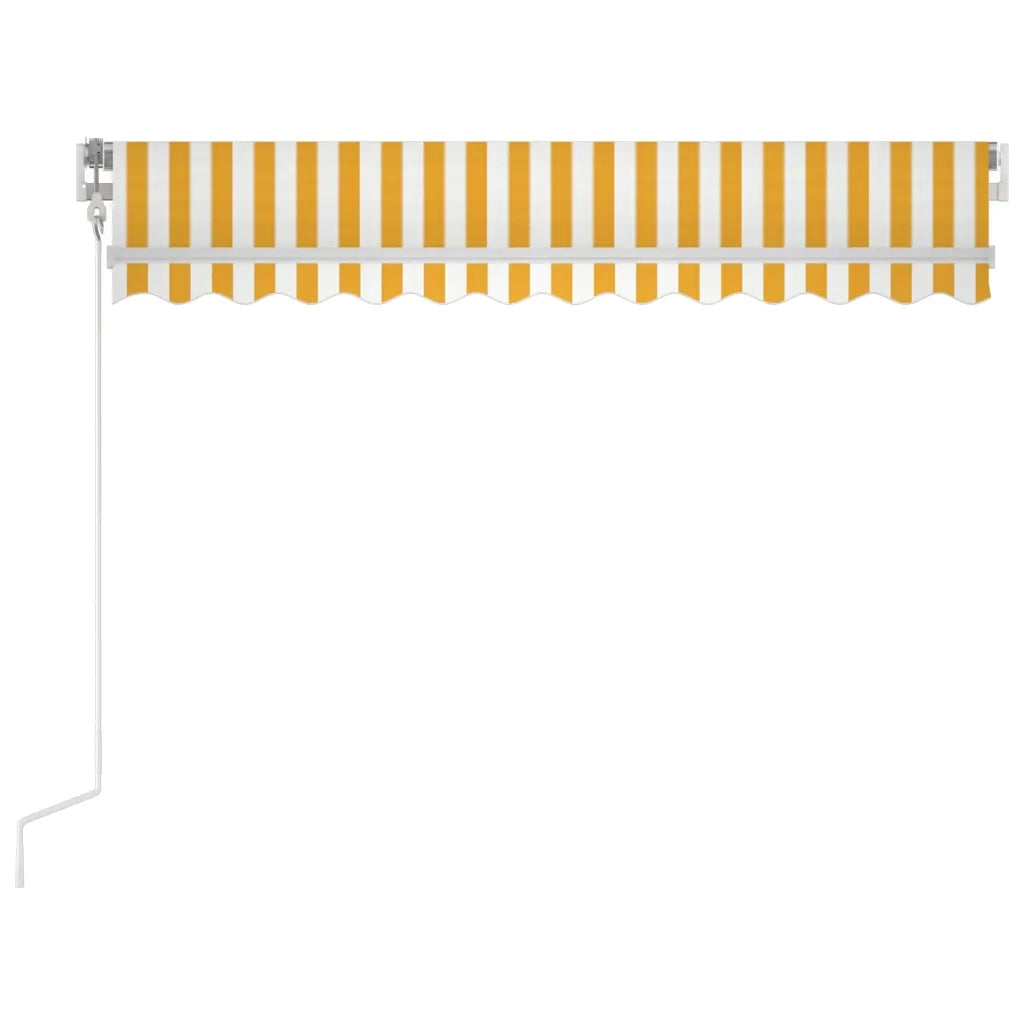 Tenda Automatica con Sensore Vento LED 300x250 cm Gialla/Bianca 3068873