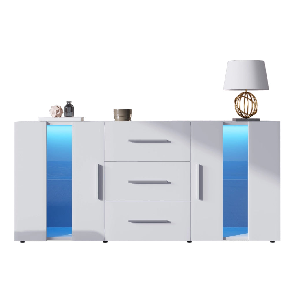 Credenza con luci LED - Zephmum - 140x35x70cm