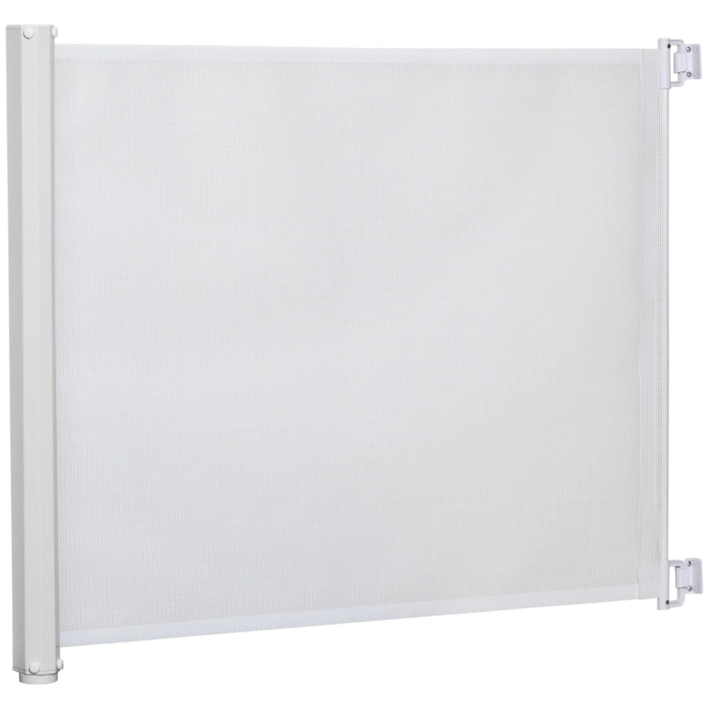 Barriera per Cani Pieghevole Regolabile ¨C Zephmum ¨C Bianco 5,5-115 cm