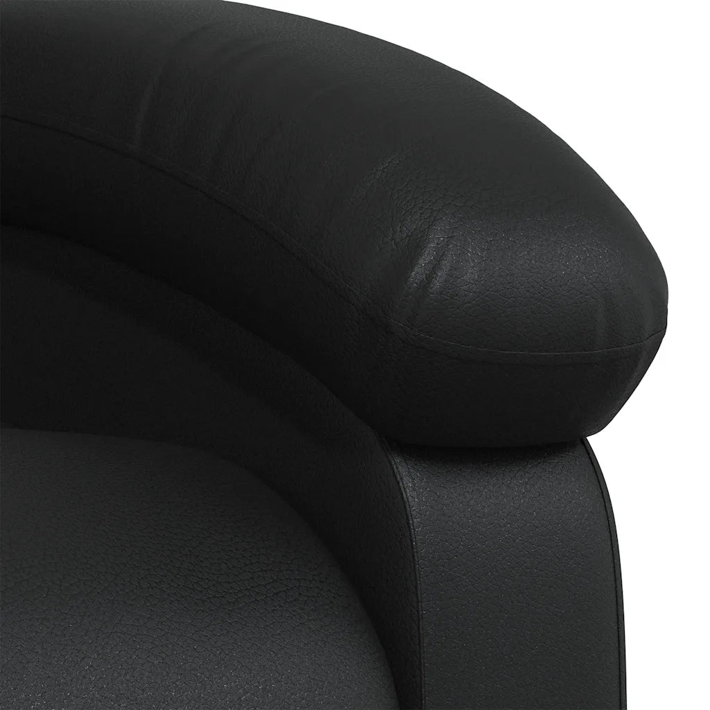 Poltrona Massaggiante Reclinabile Nera in Similpelle 371782