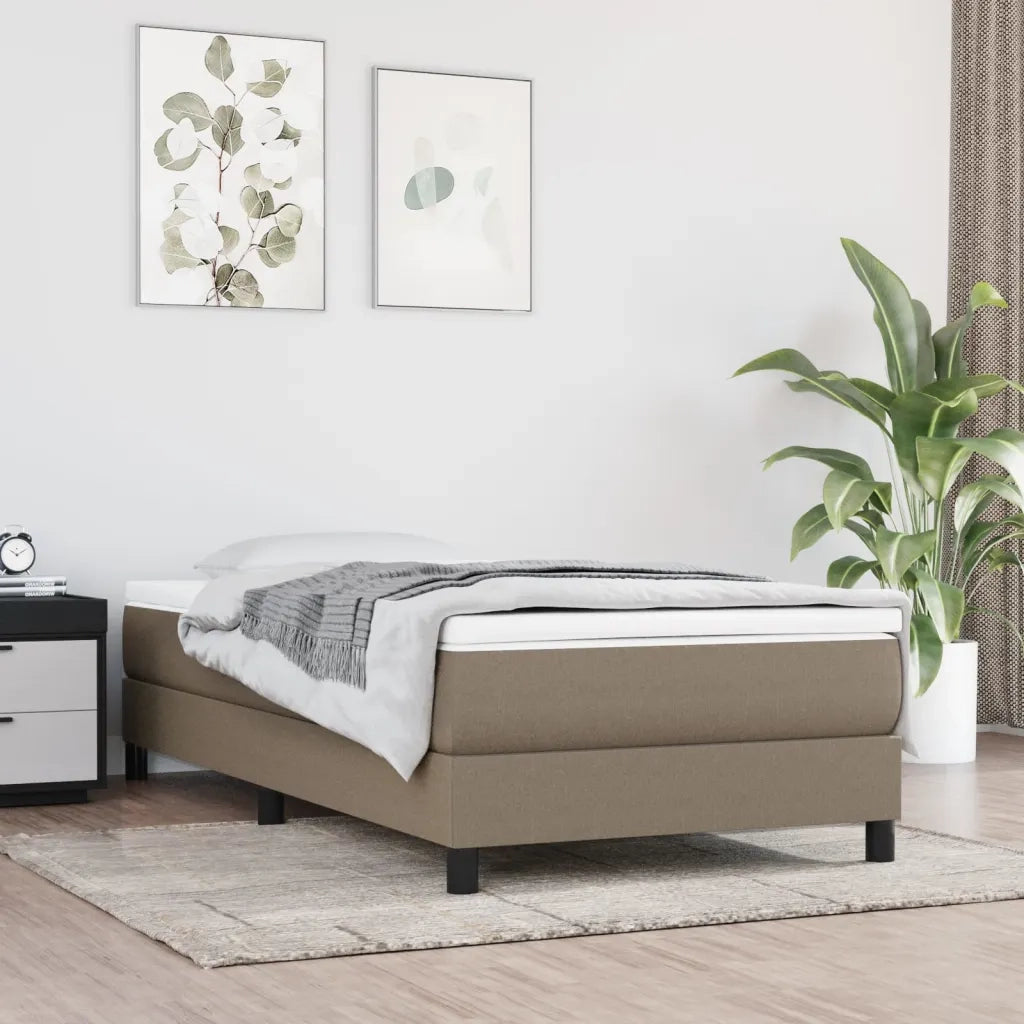 Struttura Letto a Rete a Molle Tortora 80x200 cm Tessuto 3120472