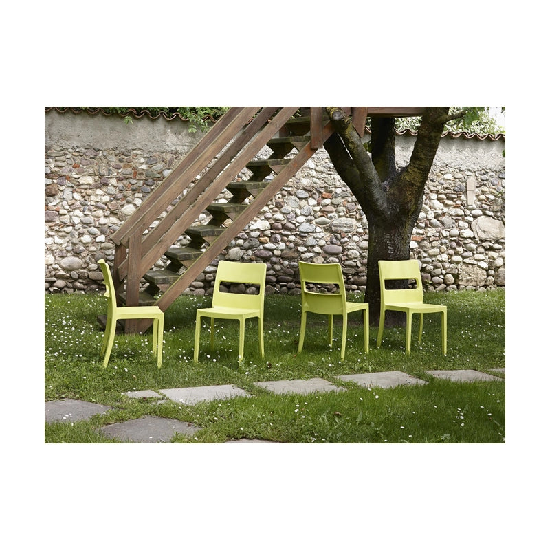 SET SEI SEDIE SAI TECNOPOLIMERO SCAB DESIGN MADE IN ITALY - Verde pistacchio 51