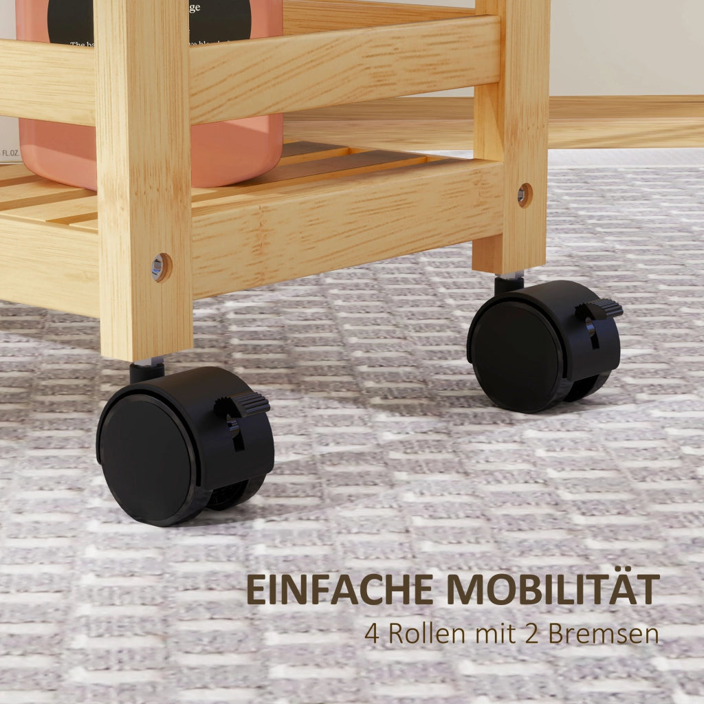Carrello da servizio 3 piani ¨C Minimal ¨C Bamb¨´ 55x75x20 cm
