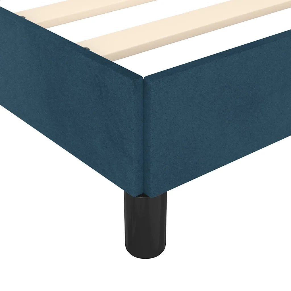 Giroletto senza Materasso Blu Scuro 140x200 cm Velluto 347328