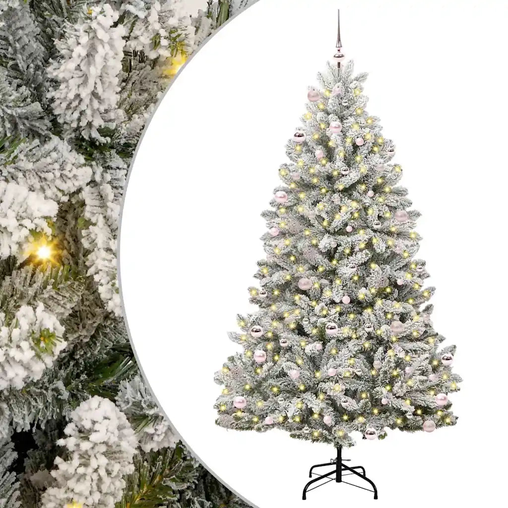 Albero di Natale artificiale con 300 LED Verde e Bianco 240 cm 3395768