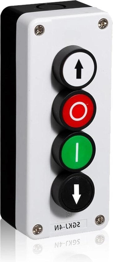 Pulsante di controllo stazione a pulsante a leva in su e in giù con recupero automatico - pulsante di avvio e di arresto - contenitore di commutazione a momentaneo (SGKJ-4N) per uso industriale.
