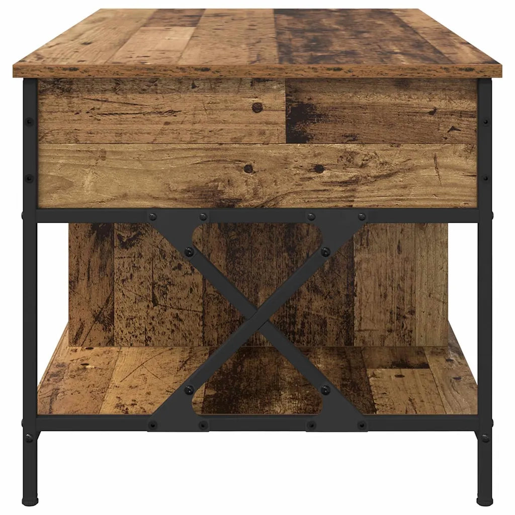 Tavolino da Salotto-Tavolino da soggiorno-Tavolo Legno vecchio 100 x 55 x 48.5 cm